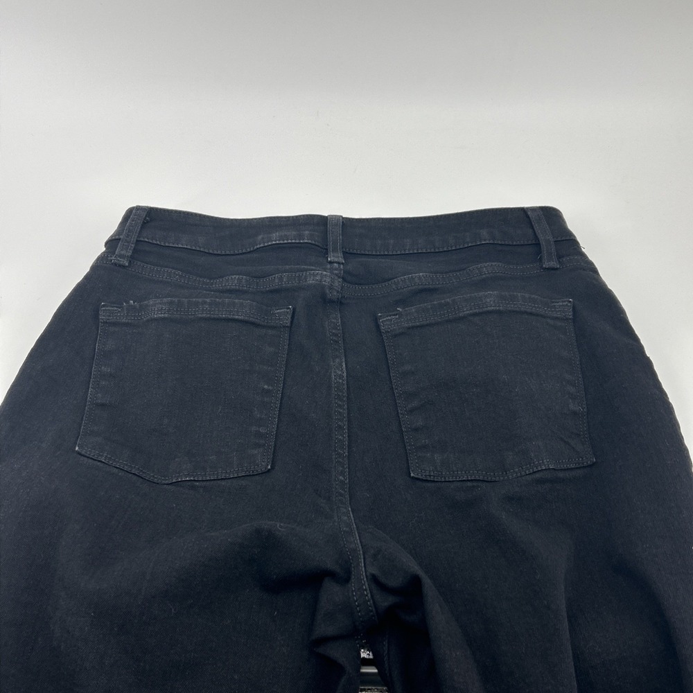 L.L.Bean Jeans Women's 10 Black Straight High Rise Classic Fit Denim Casual Mom - Picture 13 of 13